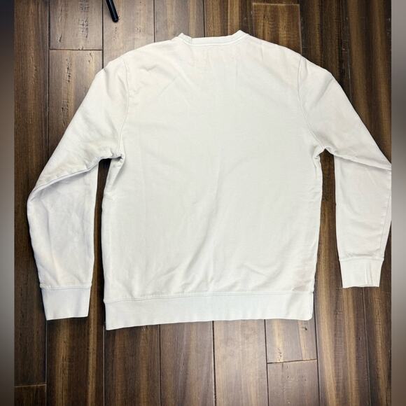 Club Monaco 85 size XL White Ivory Beige Gray Sweatshirt Comfy Cozy Pullover Top - Picture 8 of 10